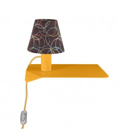 lampada mensola di filotto  in metallo giallo