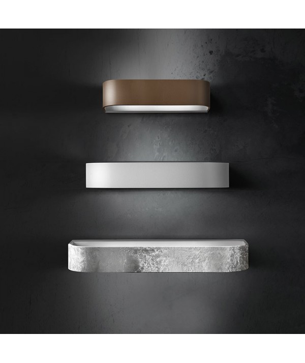 Applique Handles rame bianco foglia argento