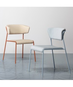 Sedia Lisa Waterproof colorata scab design alluminio imbottita