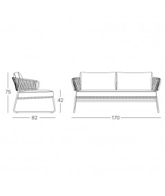 specifiche tecniche divano da esterno scab design