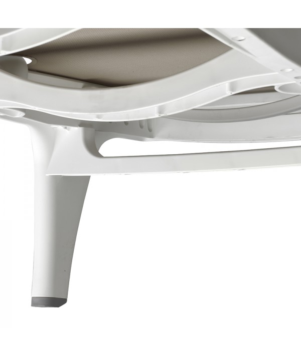 lettino thaiti scab design per esterno in tecnopolimero  con rotelle