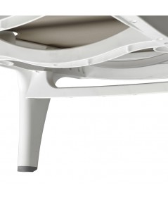 lettino thaiti scab design per esterno in tecnopolimero  con rotelle