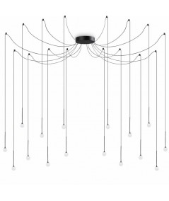 lampada lucciola a sospensione ideal lux design nera grande