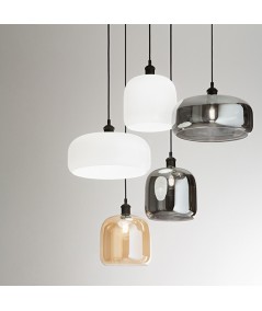 lampada a sospensione fumè specchiato perenz linea anima