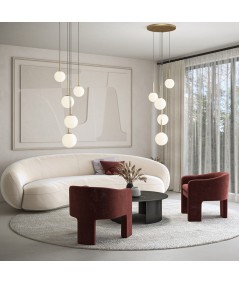 Lampada con cinque punti luce basic form maytoni oro