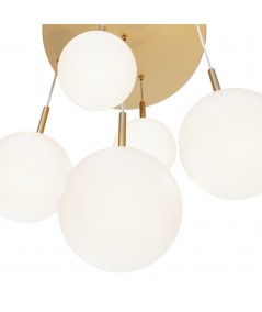 Lampada con cinque punti luce basic form maytoni oro