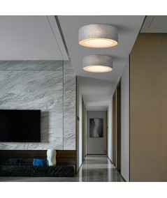lampada a soffitto Bergamo maytoni minimal e in tessuto misto lino colore beige