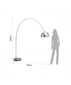 dettaglio dimensioni lampada da terra Arco Demo