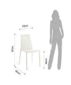 Sedia Lion Bianca dimensioni specifiche