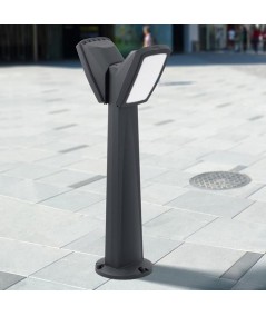 lampada da terra pinela con due punti luce per esterno nera della Darklight