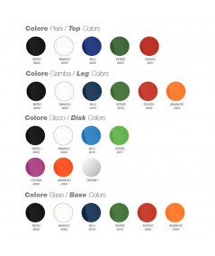 Colori disponibili del tavolino Crystal