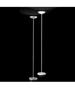 lampada a terra in metallo bianco o argento