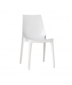 sedia vanity bianca in policarbonato