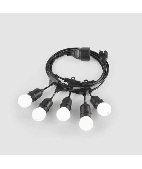lampada nera a sospensione per esterno fiesta
