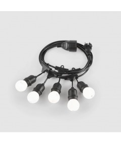 lampada nera a sospensione per esterno fiesta
