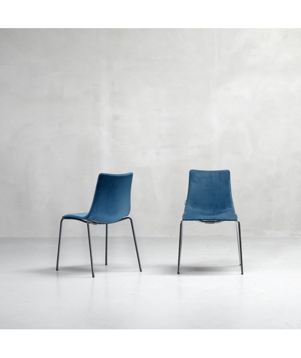 Sedia Zebra Pop in tessuto verde pavone