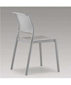 Sedia Ara in polipropilene grigio