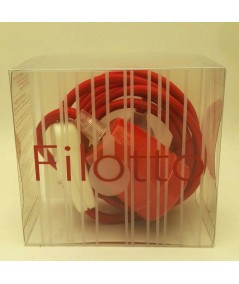 Lampada Spinello Ceramico E27 con portalampada in ceramica rossa in scatola