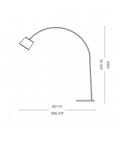 Lampada da terra Dorsale Total scheda tecnica