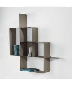 Libreria Mondrian tortora in metallo 