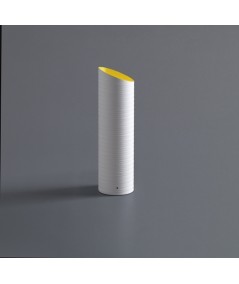Lampada da tavolo Slice in fibra di vetro bianca