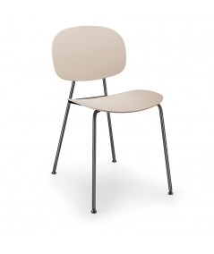 tondina pop cipria gambe acciaio cromato
