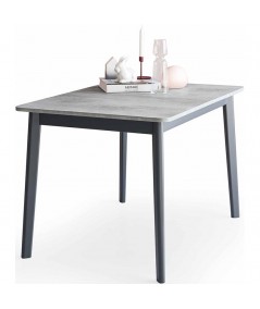 tavolo allungabile dine di connubia calligaris in faggio e nobilitato grigio ambientato