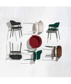 sedia signorina di connubia calligaris in metallo e tessuto colorato