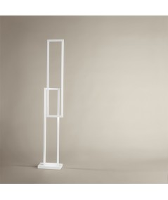 lampada da terra cross in metallo bianco di perenz