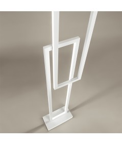 lampada da terra cross in metallo bianco