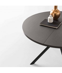 tavolo allungabile giove di connubia calligaris in ceramica e metallo nero
