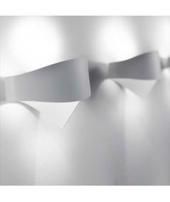 Applique scudo  di Selène bianco muro laterale