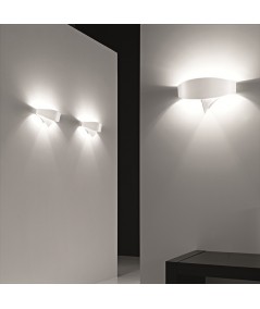 Applique scudo di Selène bianco appese