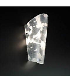 applique bloom di selène bianco foglia argento