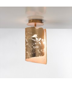 Plafoniera Papiro di Selène Piccola Foglia Oro