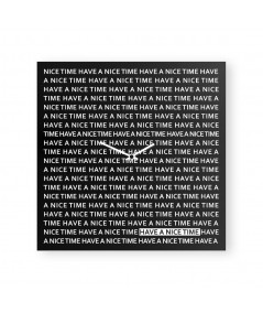 Nice Time nero orologio da parete in lamiera di metallo serigrafata a mano
