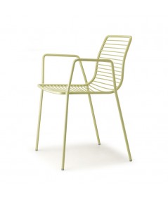 Sedia Summer con braccioli verde tiglio