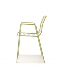 Sedia Summer con braccioli verde tiglio