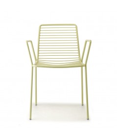 Sedia Summer con braccioli verde tiglio