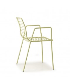 Sedia Summer con braccioli verde tiglio