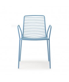 Sedia Summer con braccioli azzurro