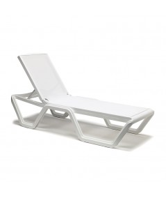 Lettino da sole Vela bianco di scab design in tecnopolimero
