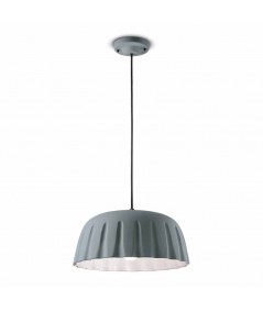 lampade a sospensione di ferroluce in ceramica grigio tele