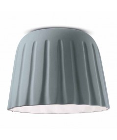 lampada a soffitto di ferroluce in ceramica  grigio tele