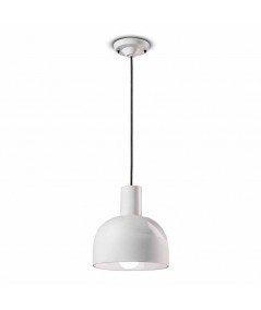 lampada a sospensione caxixi di ferroluce in ceramica bianco grezzo