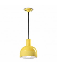 lampada a sospensione caxixi di ferroluce in ceramica  giallo