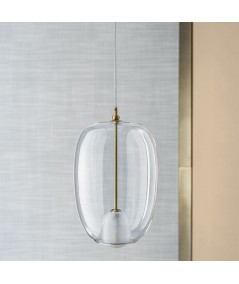 Lampada a sospensione Blow grande ottone