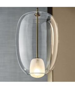 Lampada a sospensione Blow grande in vetro