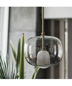 Lampada a sospensione Blow piccola fumè