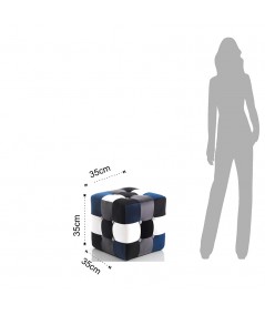 Pouf Kaleidos Blu dimensioni
